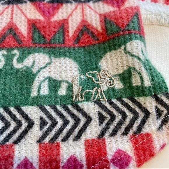 IVORY ELLA Henley Thermal Long Sleeve Sleep Shirt Small - Picture 6 of 8